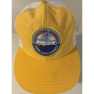 VINTAGE USS Arizona Memorial Pearl Harbor Hat Cap Snap Back M/L